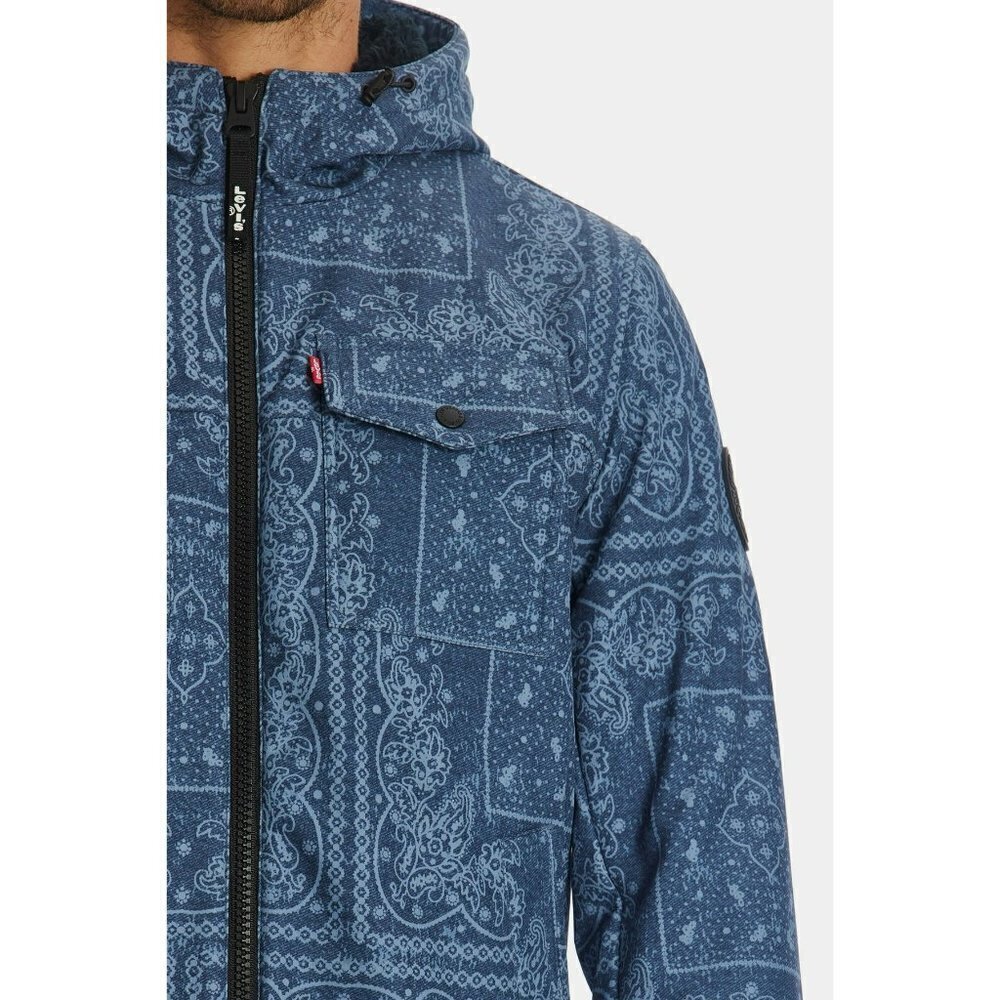 NWT Levi's Men's Soft Shell Two Pocket Sherpa Lined Hooded Trucker Jacket - Picture 3 of 8